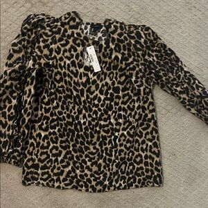 J.crew Leopard Print Long Sleeve Top size s NWT